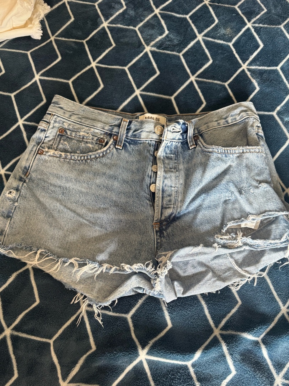 Agolde mini denim shorts